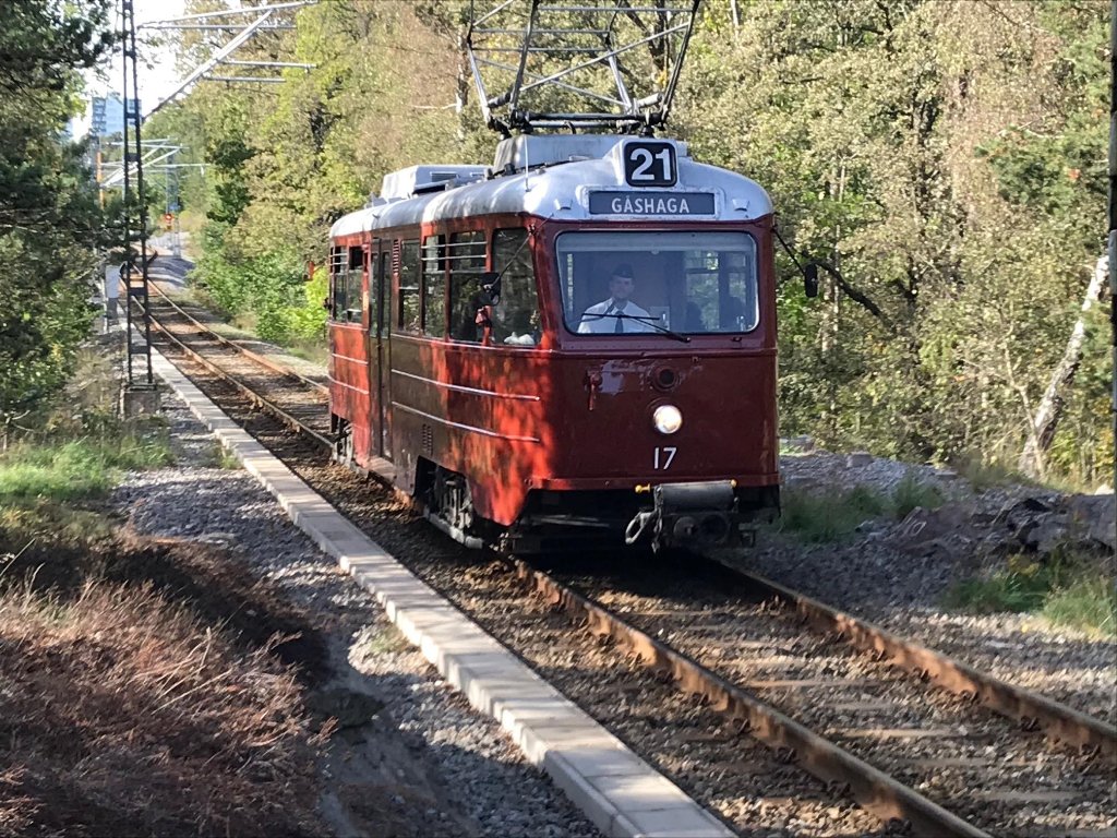 Vagn 17 i Mölnaskogen. Foto: Gunnar Friberg.